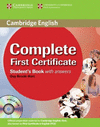 COMPLETE FIRST CERTIFICATE STUDENT´S BOOK WITH ANSWERS AND KEY + CD