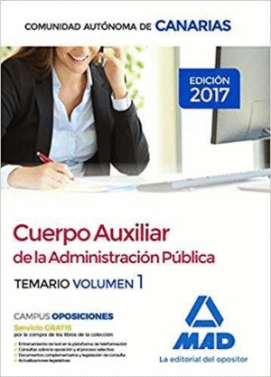 CUERPO AUXILIAR DE LA ADMINISTRACIÓN PÚBLICA DE LA COMUNIDAD AUTÓNOMA DE CANARIA