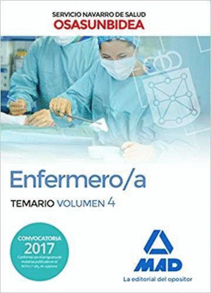 ENFERMERO/A DEL SERVICIO NAVARRO DE SALUD-OSASUNBIDEA. TEMARIO VOLUMEN 4
