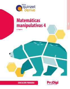 MATEMÁTICAS MANIPULATIVAS 4 EP - QUINZET-DERIVE. PRODIGI