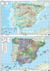 MAPA DE ESPAÑA FÍSICO - POLÍTICO MURAL 138 X 97 CM), E 1:1.125.000
