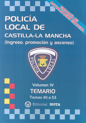 POLICIA LOCAL DE CASTILLA LA MANCHA TEMARIO IV