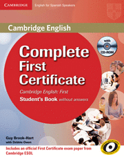 COMPLETE FIRST FOR SCHOOLS FOR SPANISH SPEAKERS WORKBOOK WITHOUT ANSWERS WITH AU