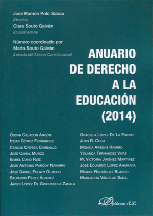 ANUARIO DE DERECHO A LA EDUCACIÓN 2014