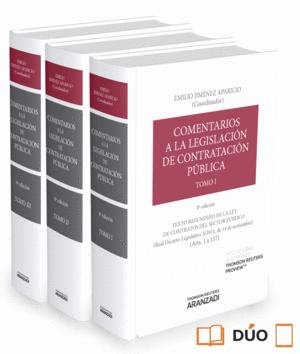 COMENTARIOS A LA LEGISLACIÓN DE CONTRATACIÓN PÚBLICA - 3 TOMOS (PAPEL + E-BOOK)