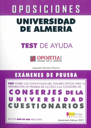 CUESTIONARIOS TEST CONSERJE DE LA UNIVERSIDAD DE ALMERÍA