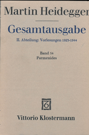 GESAMTAUSGABE II ABTEILUNG: VORLESUNGEN 1923-1944