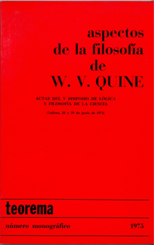 ASPECTOS DE LA FILOSOFÍA DE W. V. QUINE